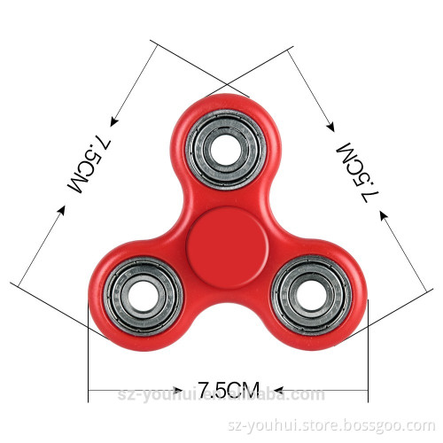 2017 Hot Sale light Toys 3 Bar Plastic Caps Finger Fidget Spinner
